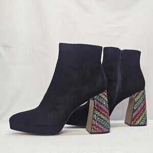 Betsey Johnson Women's Raylan Platform Rhinestone Heel Bootie Size 9.5 New